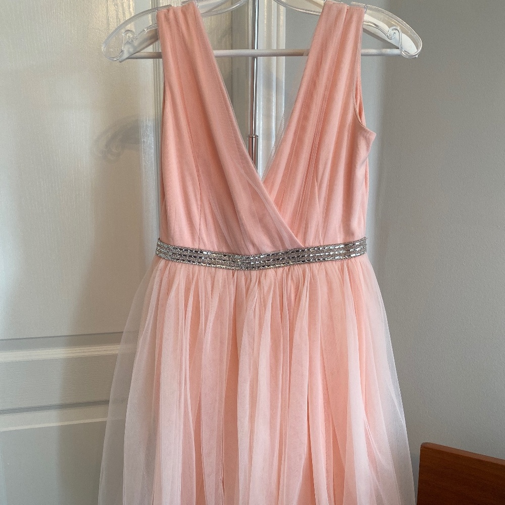 Pretty Pink Sparkly Short Graduation Prom Dress